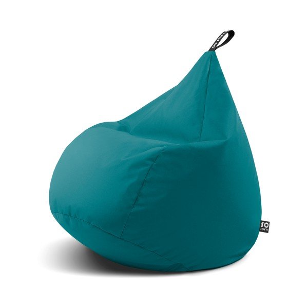 Tyrkysový detský sedací vak Drop M – So Soft?