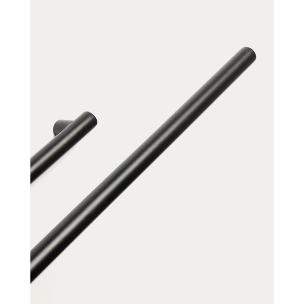 Čierny nástenný držiak na uteráky z nehrdzavejúcej ocele Arely – Kave Home-image-2