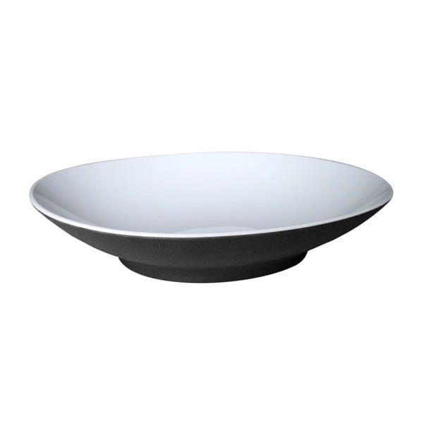 Čierny polievkový tanier Entity, 22,2 cm