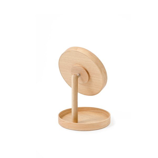 Kozmetické zrcadlo s rámom z dubového dreva Wireworks Cosmos, ø 25 cm-image-3