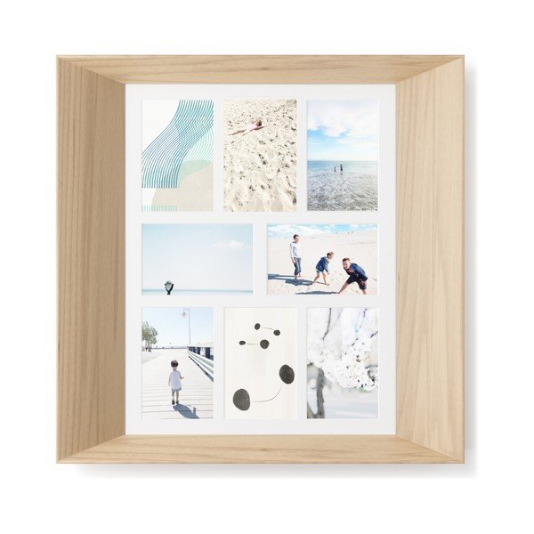 Drevený rámček na stenu v prírodnej farbe 50x50 cm Lookout – Umbra-image-4