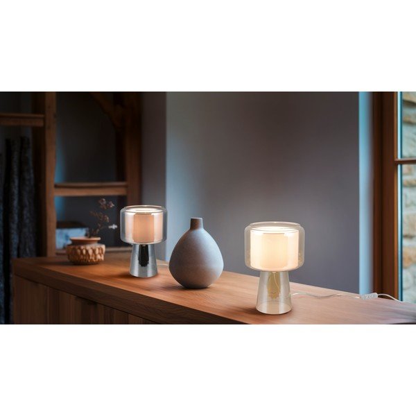 Sivá stolová lampa (výška  29 cm) Rocka – Trio-image-2