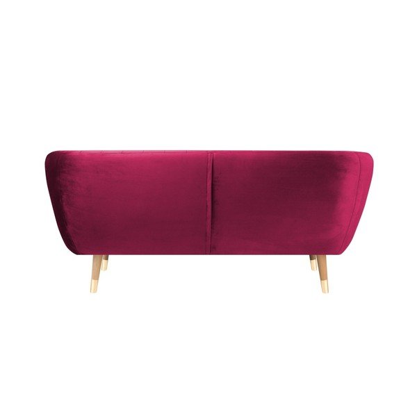 Ružová zamatová pohovka Mazzini Sofas Benito, 158 cm-image-4