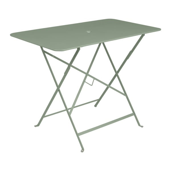 Sivozelený záhradný stolík Fermob Bistro, 97 × 57 cm