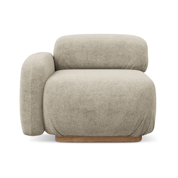 Béžový modul pohovky z textílie buklé (ľavý roh) Ailani – Makamii