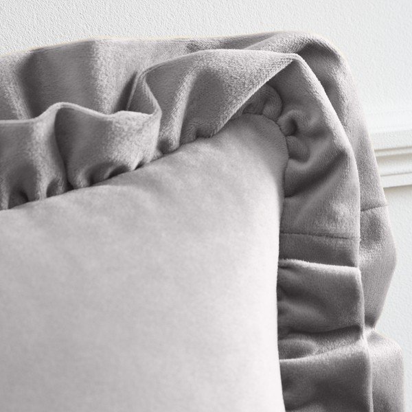 Zamatový dekoračný vankúš 43x43 cm Velvet Double Frill – Catherine Lansfield-image-2
