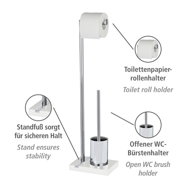 Toaletná kefa s držiakom na toaletný papier Wenko Noble-image-4