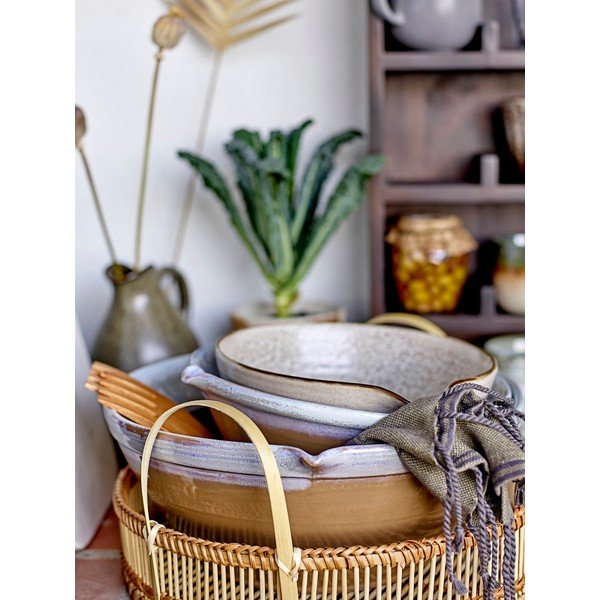 Sivo-biela kameninová miska Bloomingville Thea, ø 16,5 cm-image-3