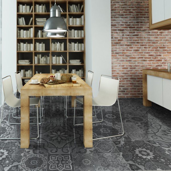 Vodoodolná samolepka na podlahu Ambiance Grey Stones, 90 × 60 cm-image-1