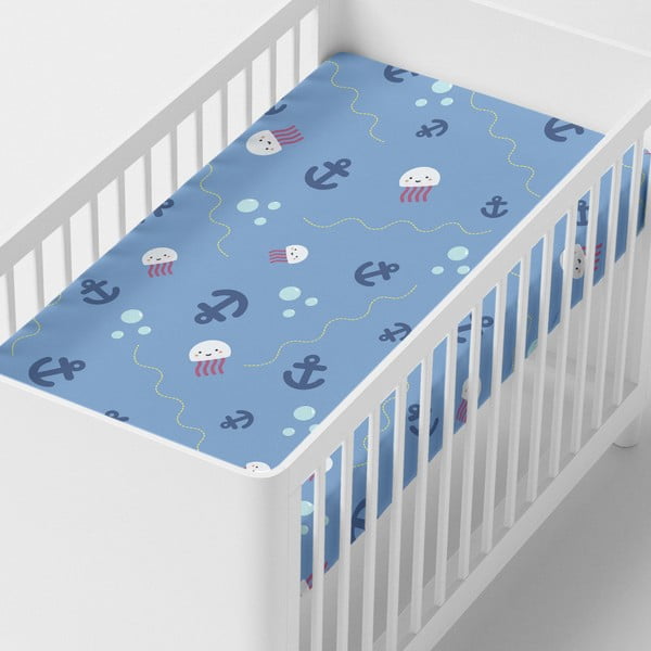 Detská bavlnená plachta Happynois Yellow Submarine, 120 x 60 cm-image-1