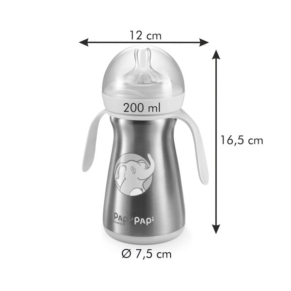 Modrá nerezová detská termofľaša 0.2 l Papu Papi – Tescoma-image-2