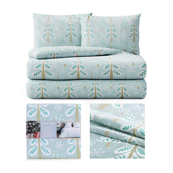 Flanelové obliečky na dvojlôžko AmeliaHome Snuggy Lumi, 200 x 220 cm-image-2