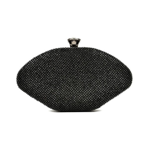 Čierna listová kabelka Carla Ferreri Malullo