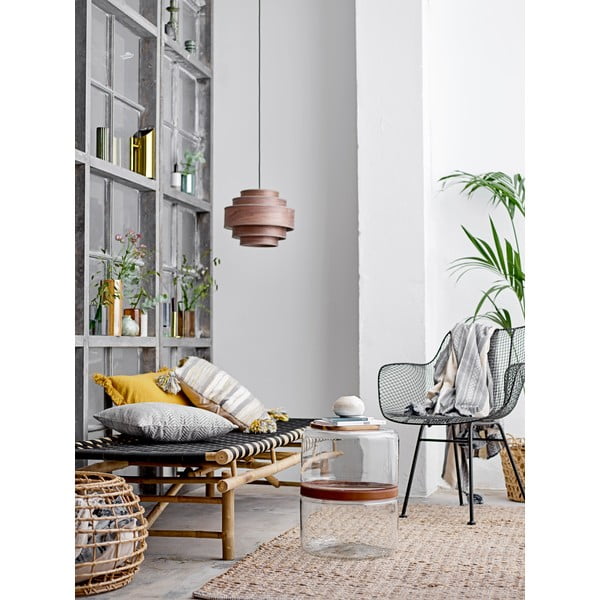 Zelená váza z kameniny Bloomingville Stripes, výška 15 cm-image-1