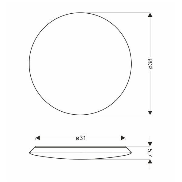 Biele LED stropné svietidlo ø 38 cm Mega – Candellux Lighting-image-2