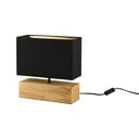 Stolová lampa s textilným tienidlom v čierno-prírodnej farbe (výška 30 cm) Woody – Reality