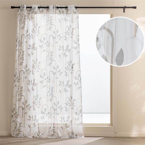 Sivá voálová záclona 140x240 cm Roseris – douceur d'intérieur-image-4