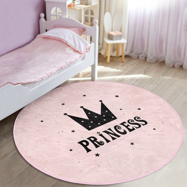 Ružový detský koberec ø 120 cm Comfort – Mila Home-image-3
