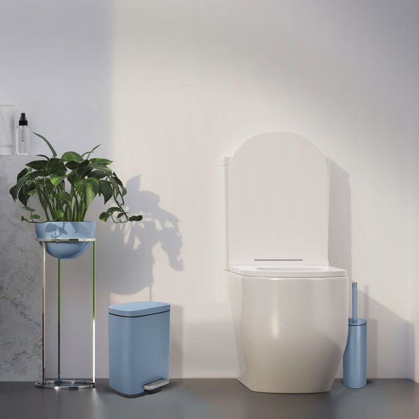 Svetlomodrý nášľapný oceľový odpadkový kôš 5 l Akira – Spirella-image-1