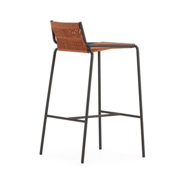 Terakotová kovová barová stolička (výška sedadla 65 cm) Emily – Marckeric-image-2