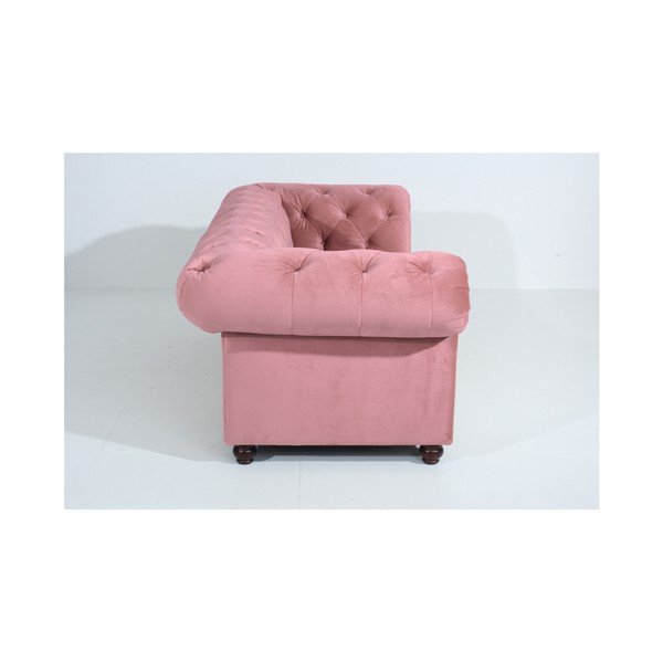 Ružová pohovka Max Winzer Orleans Velvet, 216 cm-image-3