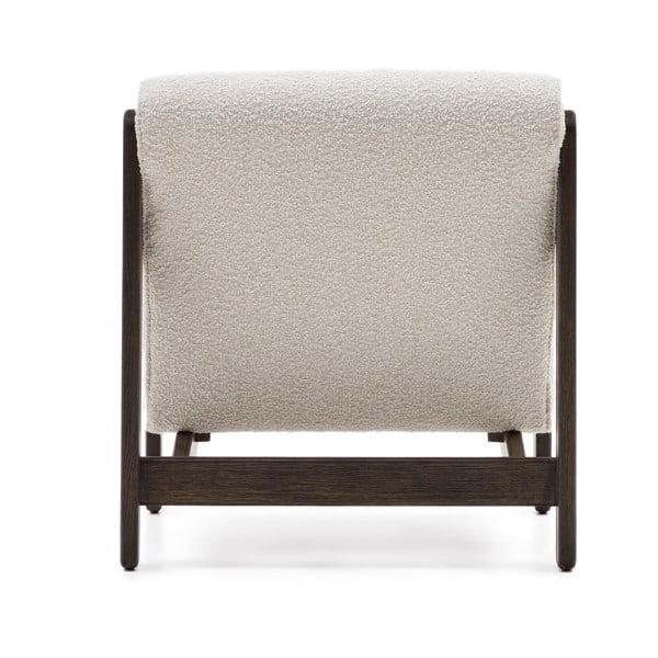 Biele kreslo z textílie buklé Magira – Kave Home-image-4