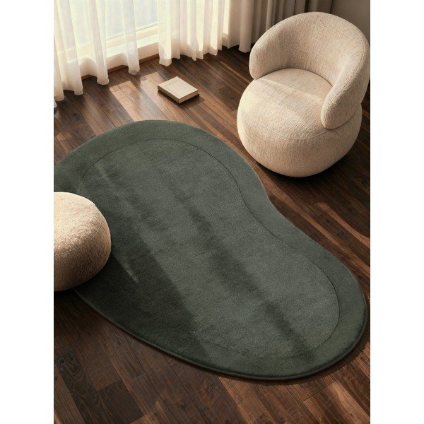 Tmavozelený ručne tkaný koberec s prímesou vlny 125x200 cm Kari Organic – Villeroy&Boch-image-1