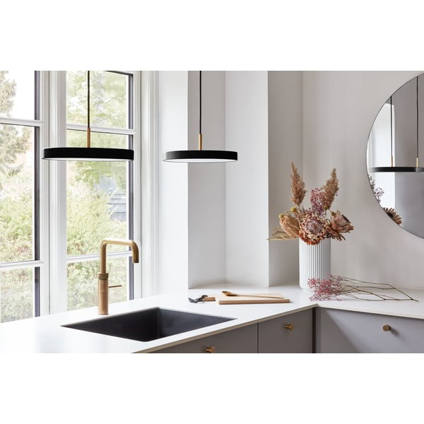 Čierne LED závesné svietidlo so stmievačom s kovovým tienidlom ø 31 cm Asteria Plus Mini – UMAGE-image-2