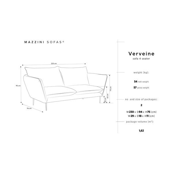 Béžová pohovka Mazzini Sofas Verveine, dĺžka 225 cm-image-3