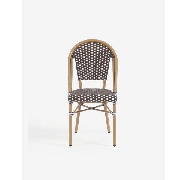 Bielo-hnedá vonkajšia stolička Kave Home Marilyn-image-4