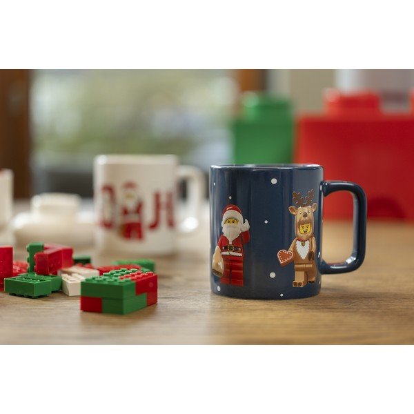 Tmavomodrý keramický detský hrnček 300 ml Christmas Minifigures – LEGO®-image-1