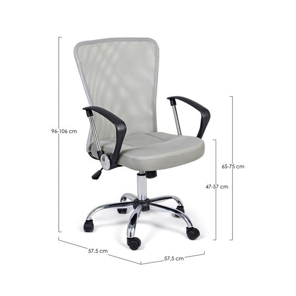 Svetlosivá čalúnená kancelárska stolička Brisbane – Yes Everyday-image-4