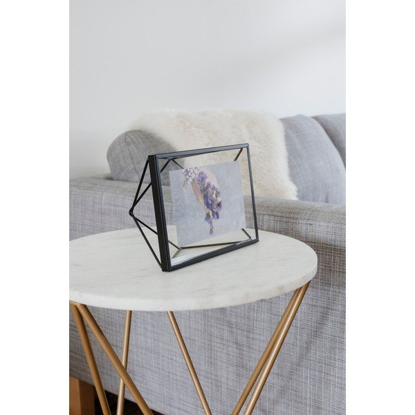 Čierny kovový stojací/na stenu rámček 20x15 cm Prisma – Umbra-image-4