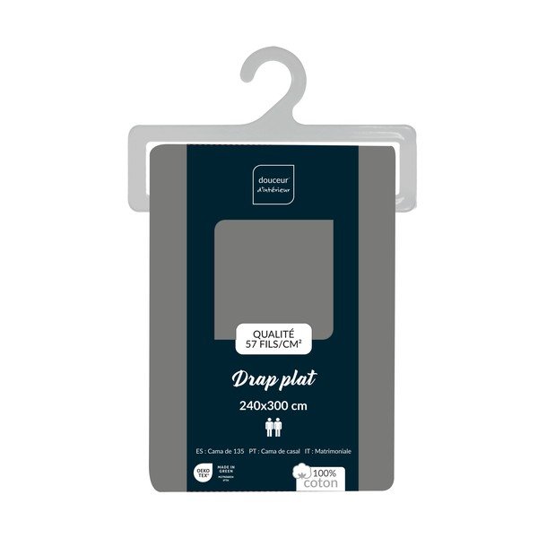 Sivá bavlnená plachta 240x300 cm Lina – douceur d'intérieur-image-3