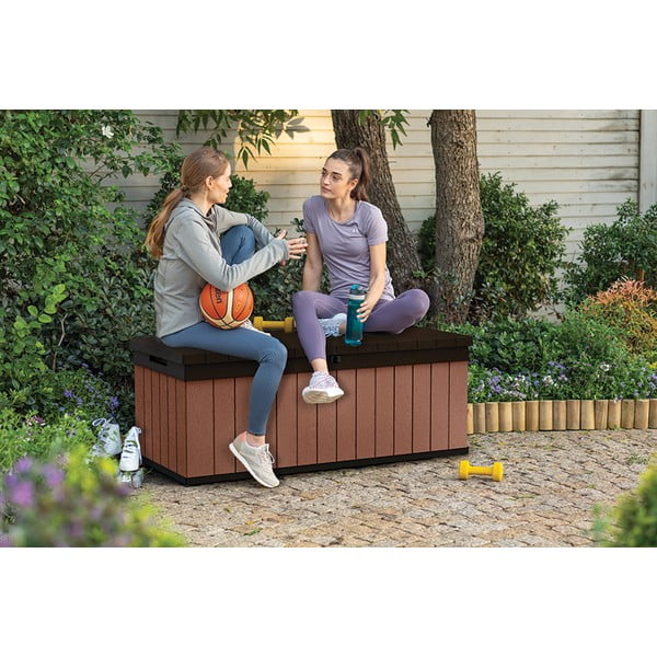 Hnedý záhradný úložný box Darwin – Keter-image-3