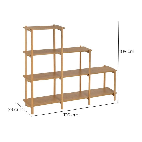 Regál v prírodnej farbe 120x105 cm – Casa Selección-image-4