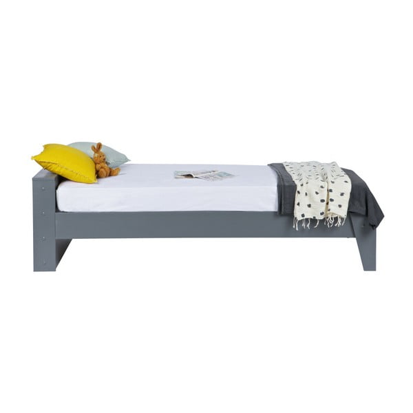 Sivá jednolôžková posteľ se zásuvkou De Eekhoorn Donald Duck