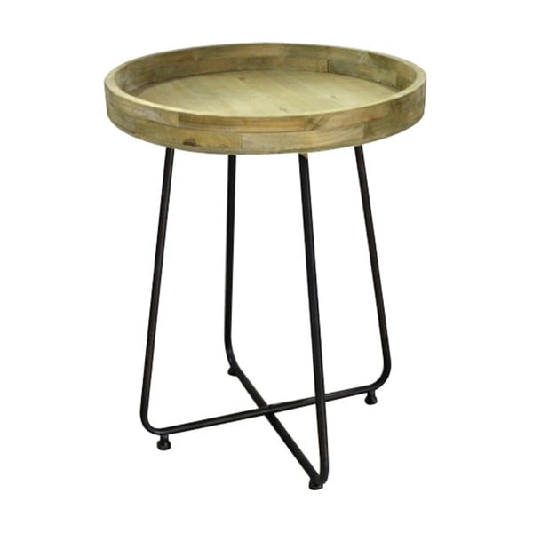 Odkladací stolík z kovu a dreva borovice Red Cartel, Ø 45 cm