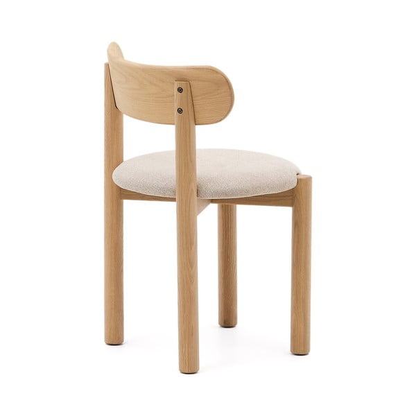 Jedálenská stolička z dubového dreva v krémovo-prírodnej farbe v súprave 2 ks Nebai – Kave Home-image-4