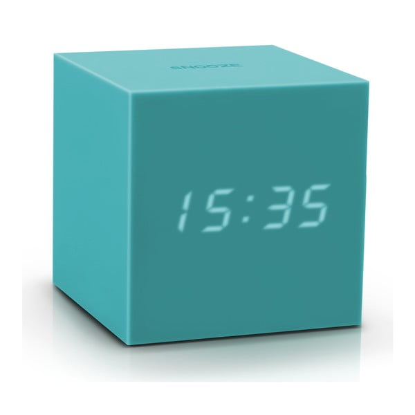 Tyrkysovomodrý LED budík Gingko Gravitry Cube-image-2