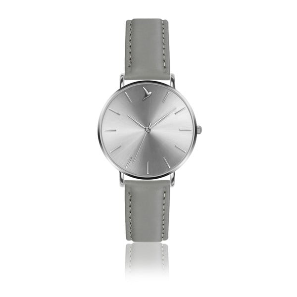 Dámske hodinky so sivým remienkom z pravej kože Emily Westwood Luxury