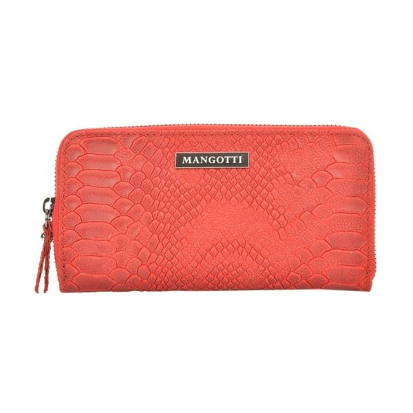 Červená kožená peňaženka Mangotti Bags Rosso