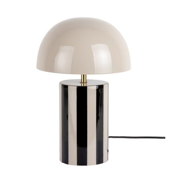 Čierna/taupe kovová stolová lampa (výška  34 cm) Rayado – Leitmotiv