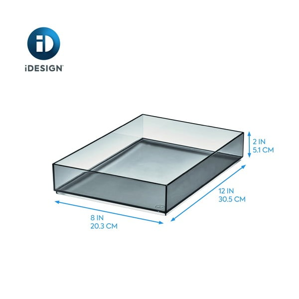 Matne čierny kúpeľňový organizér na kozmetiku z recyklovaného plastu - iDesign-image-4