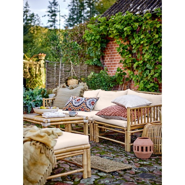 Modul záhradnej pohovky v prírodnej farbe (ľavý roh) Korfu – Bloomingville-image-2