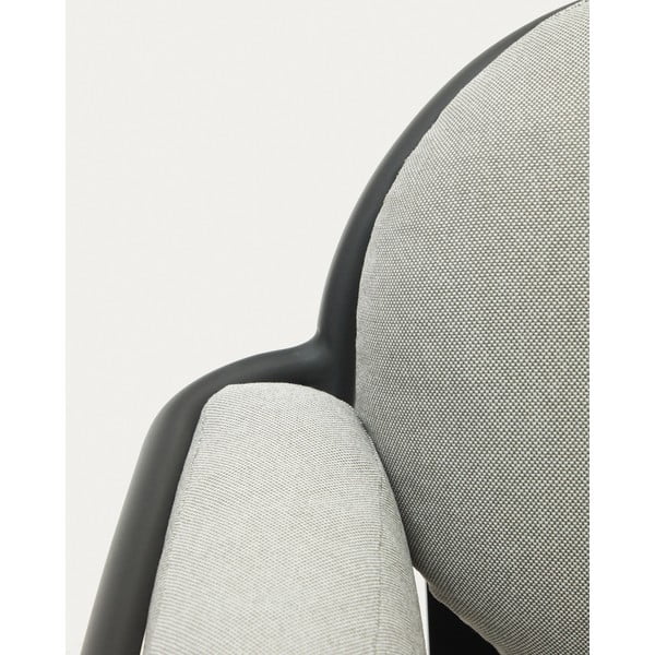 Sivé kovové záhradné kreslo Joncols – Kave Home-image-4