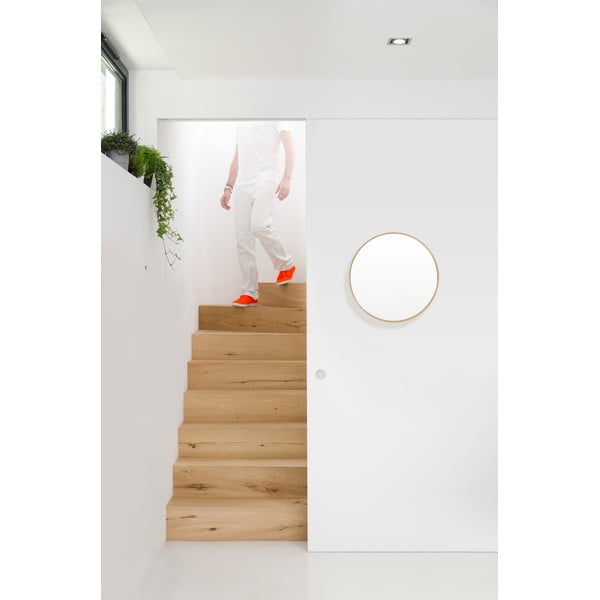 Nástenné zrkadlo s rámom z dubového dreva Wireworks Glance, ø 45 cm-image-1