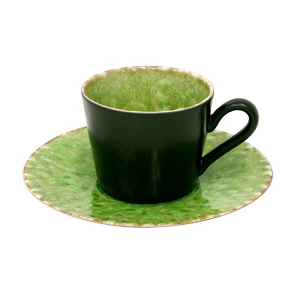 E-shop Zelená/čierna kameninová šálka 190 ml Riviera – Costa Nova