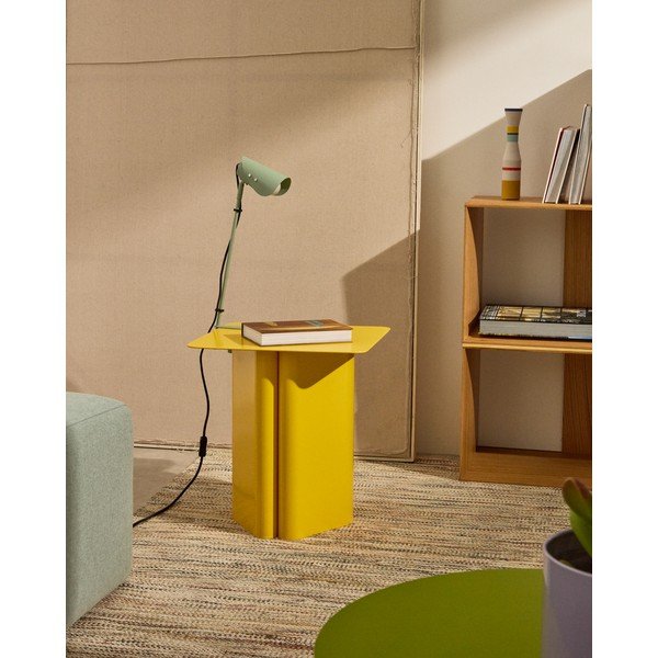 Zelená kovová stolová lampa s klipom (výška  51 cm) Jula – Kave Home-image-2