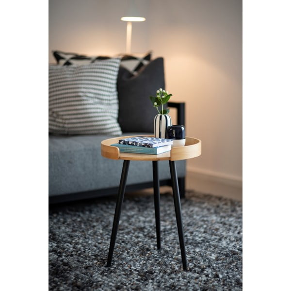 Bambusový okrúhly odkladací stolík ø 40 cm Loft – Wenko-image-3